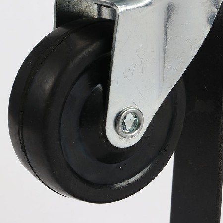 五金配件轻型2.5寸平板耐磨万向脚轮 医辽器设备实心橡胶小黑轮