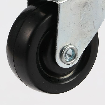 轻型1.5寸橡胶平底活动橡胶万向轮置物架转向家具轮工业脚轮批发