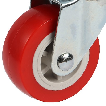 厂家直供 2寸轻型红色通花PVC平底万向轮 家具/餐车推车耐用脚轮
