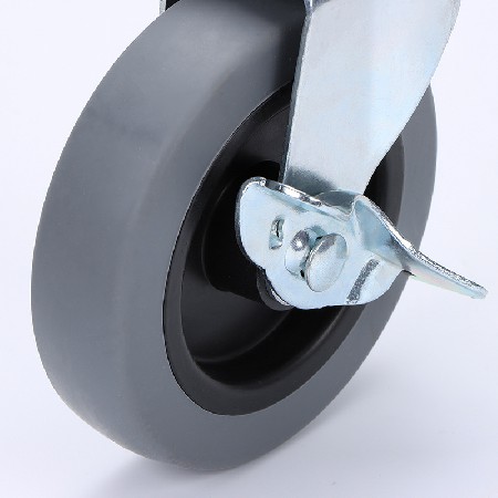 重型TPR橡胶静音轮3寸平板手推车脚轮航空箱万向轮配件刹车轮子