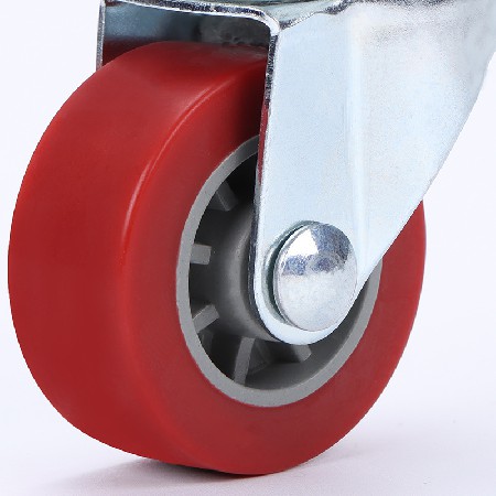 超重型聚氨酯脚轮万向轮pu轮铁轮推车轮子平板活动轮1.5寸大轮