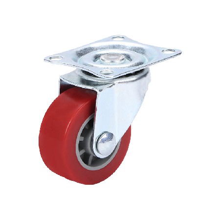 超重型聚氨酯脚轮万向轮pu轮铁轮推车轮子平板活动轮1.5寸大轮